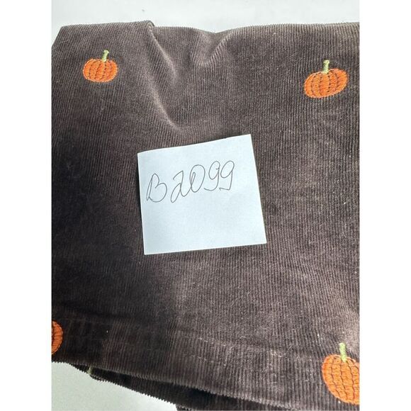 Gymboree Girls Perfect Pumpkin Corduroy Jumper Brown Bear Sz 8 Embroidered - Picture 9 of 9